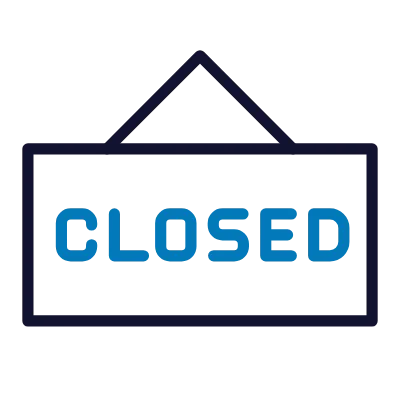 closed sign icon